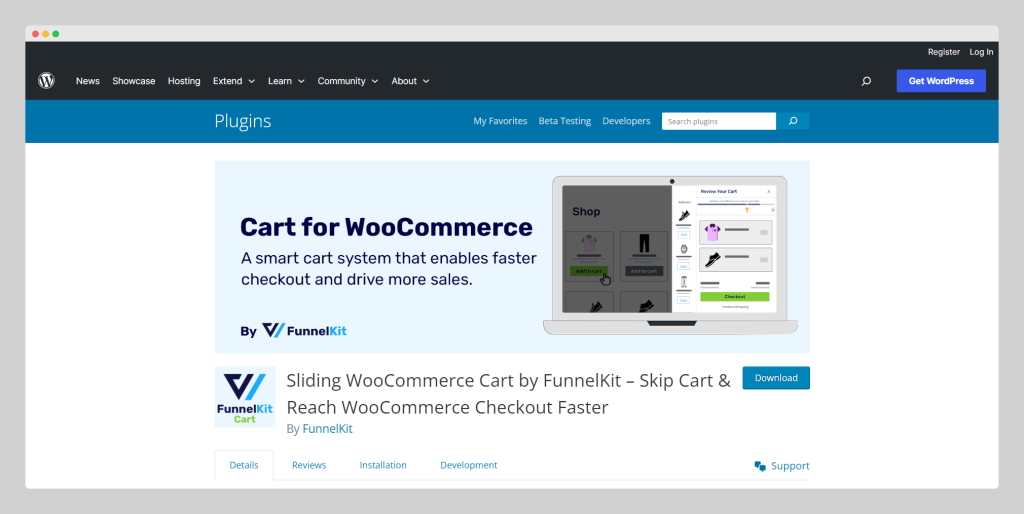 Sliding WooCommerce Cart by FunnelKit, Woooplugin